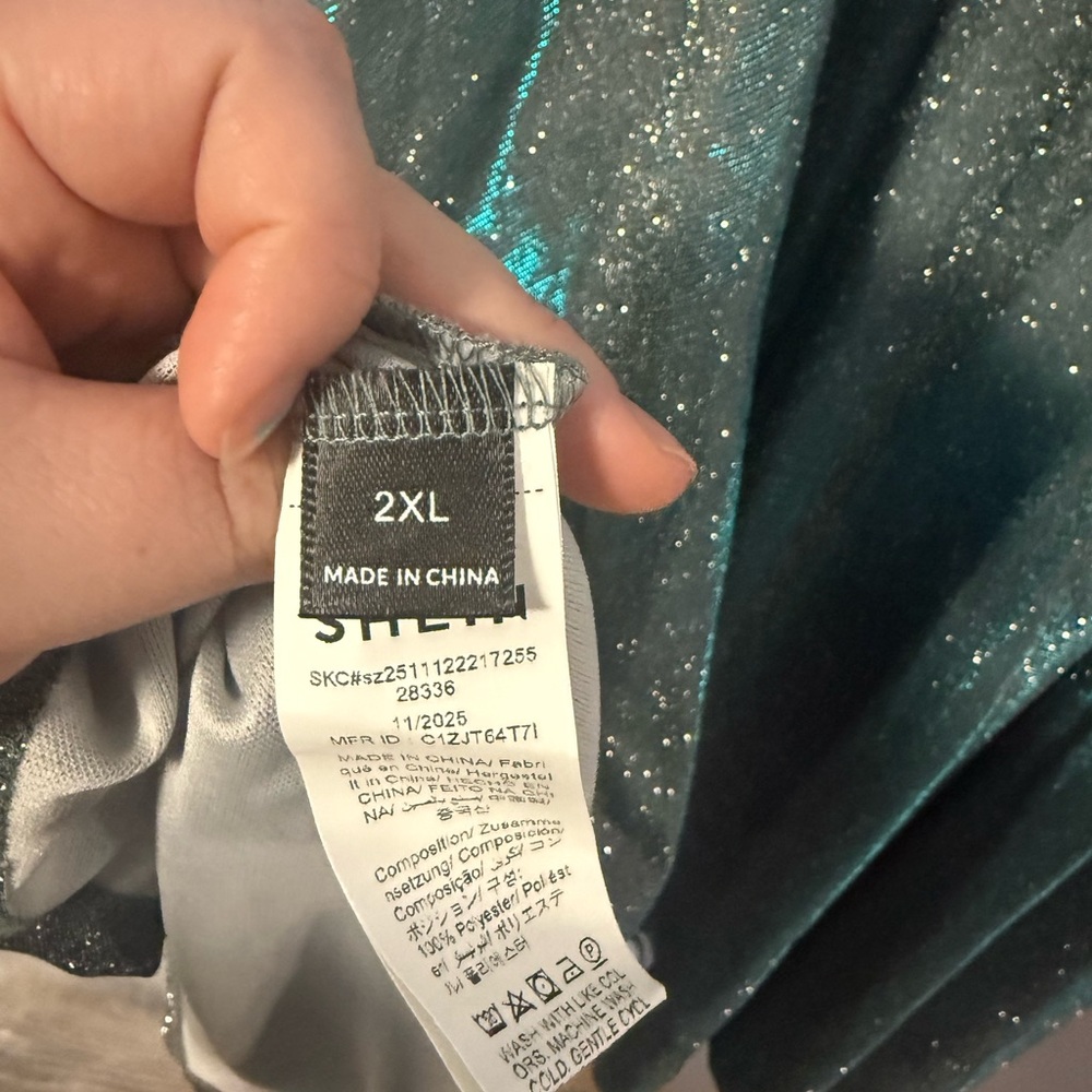 SHEIN Sparkling Blue Dress - 2XL